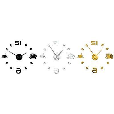 cafe orologio da parete grande diy orologio