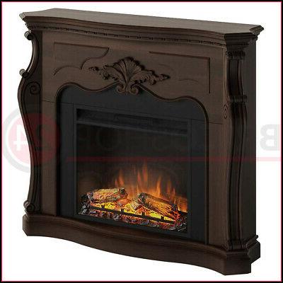 caminetto camino elettrico finto cornice wenge legno