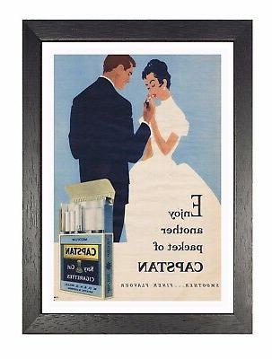 capstain cigs poster matrimonio vintage retro stampa