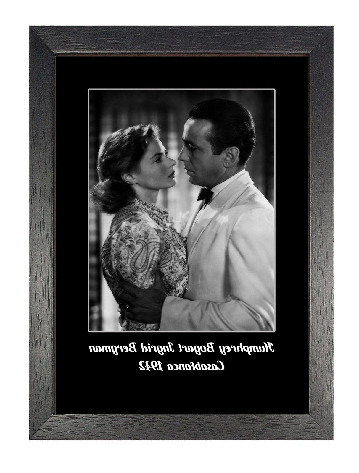 casablanca 1942 bogart bergman bacio poster bianco