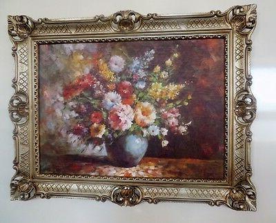con cornice quadro fiori immagine 90x70 vaso