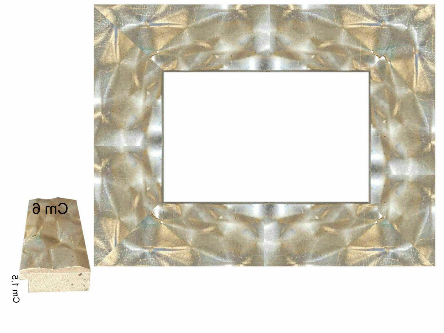 cornice argento in legno per quadri stampe
