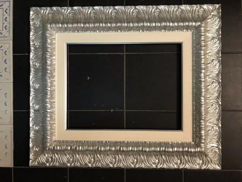 cornice artigianale argento 30x40 con passepatout moderno