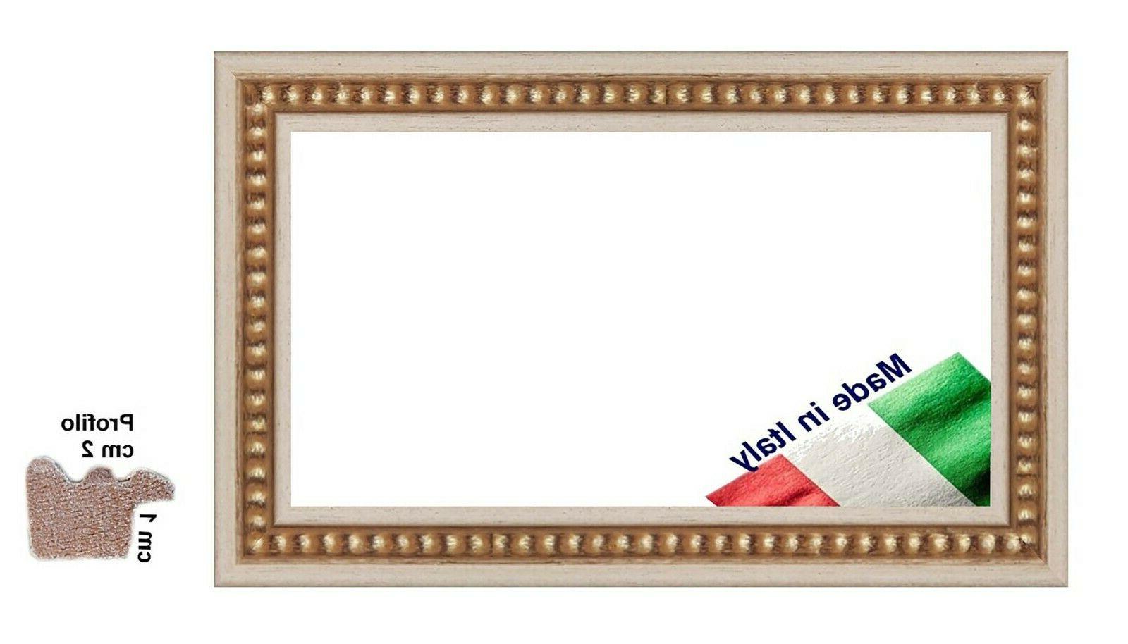 cornice avorio con decorazione dorata per foto