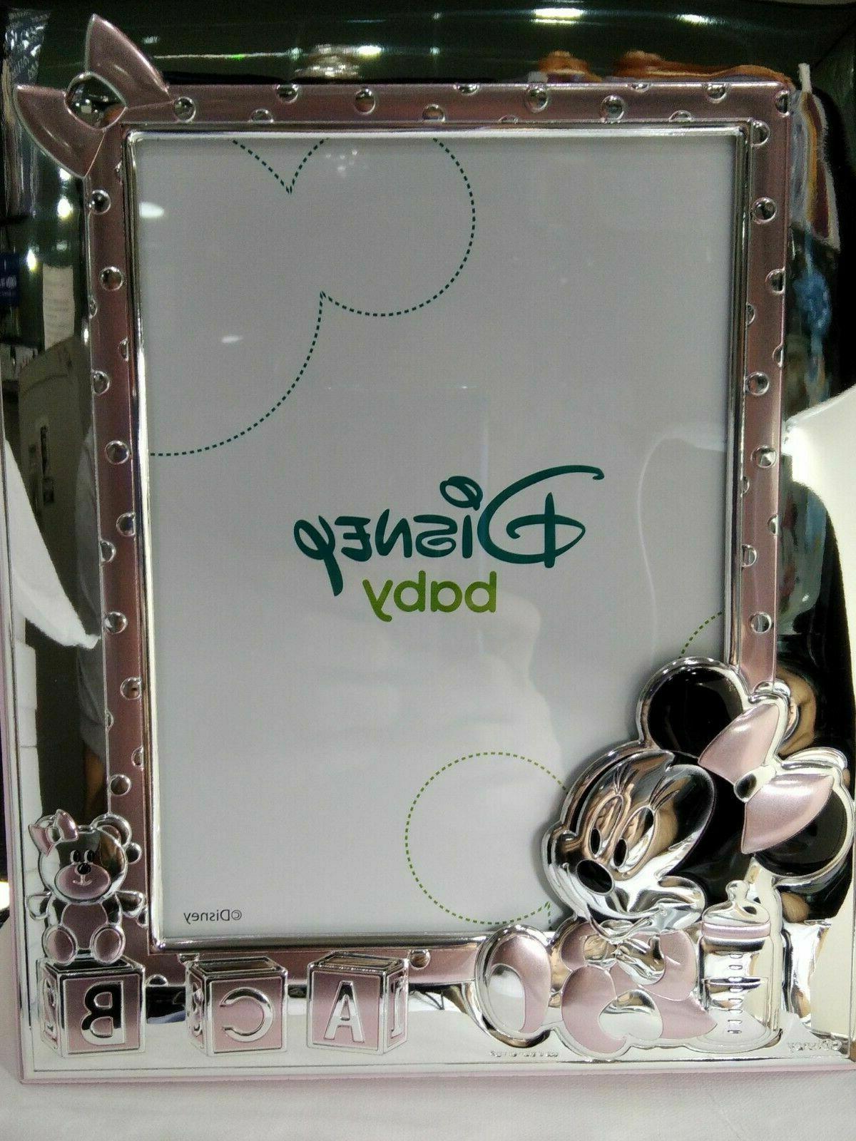 cornice bimba in argento smaltato minnie cubi