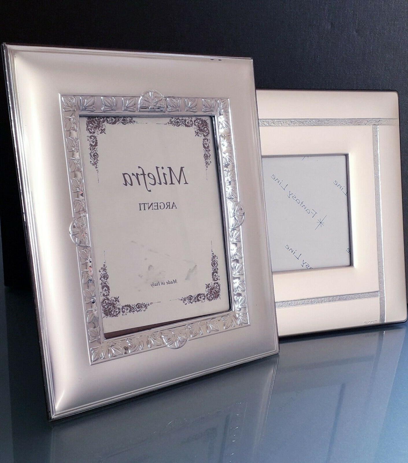 cornice coppia portafoto argento satinato mis 10x15