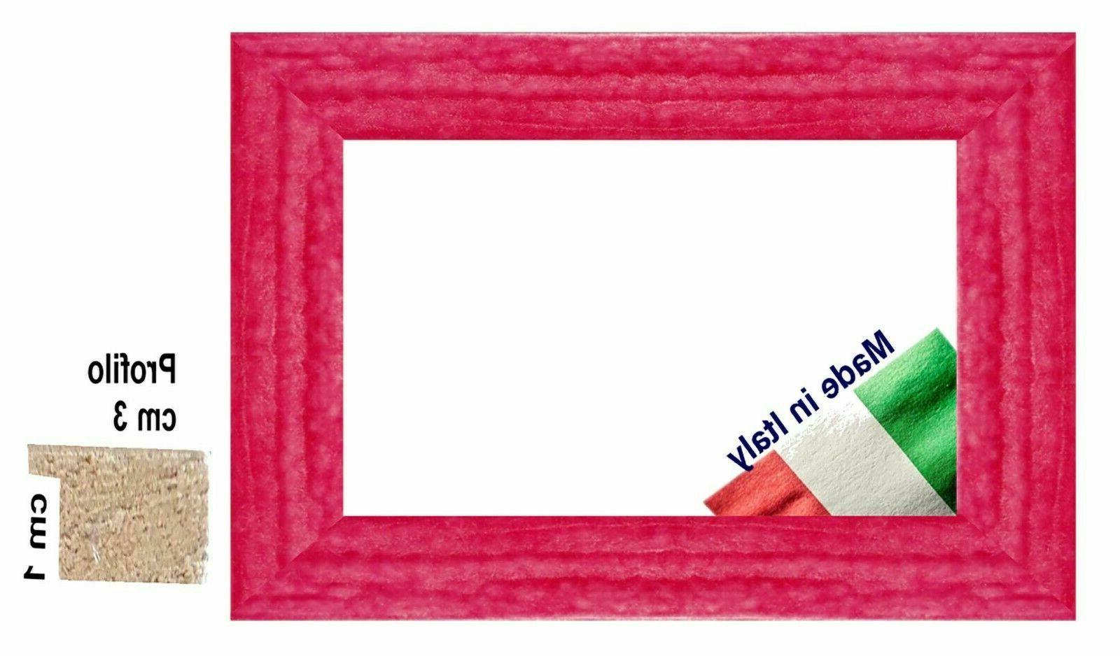cornice fuxia smaltata lucida in legno x