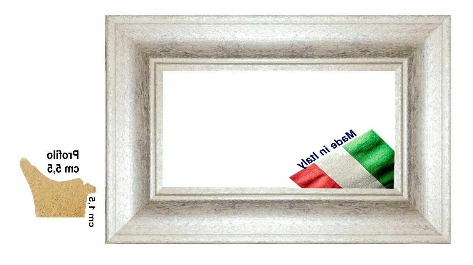 cornice in legno argento screpolato per foto