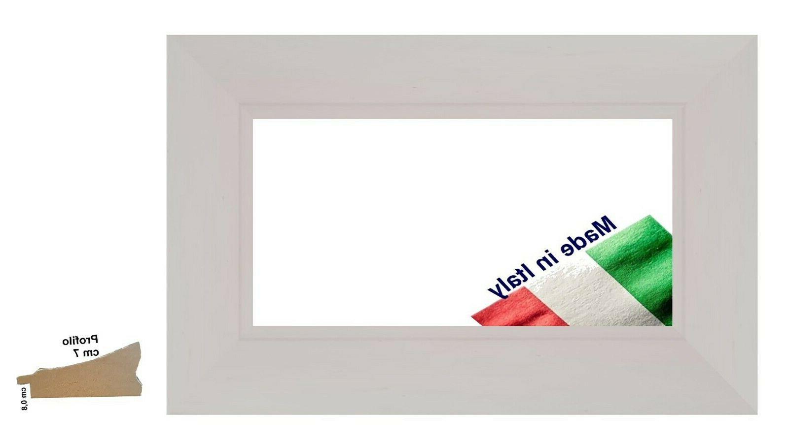 cornice in legno bianca con scalanatura interna