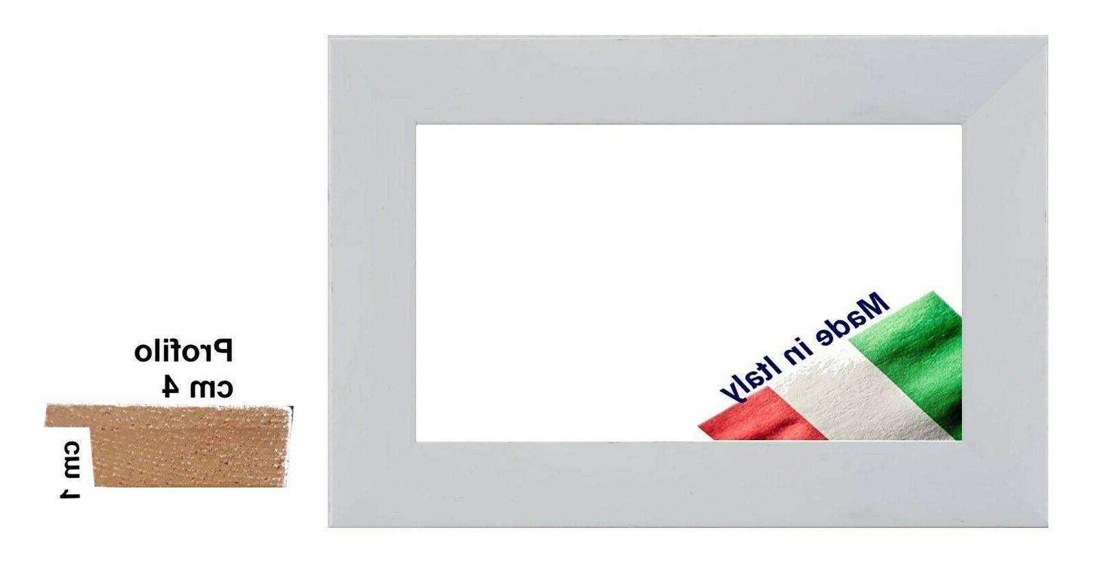 cornice in legno bianca liscia per stampe