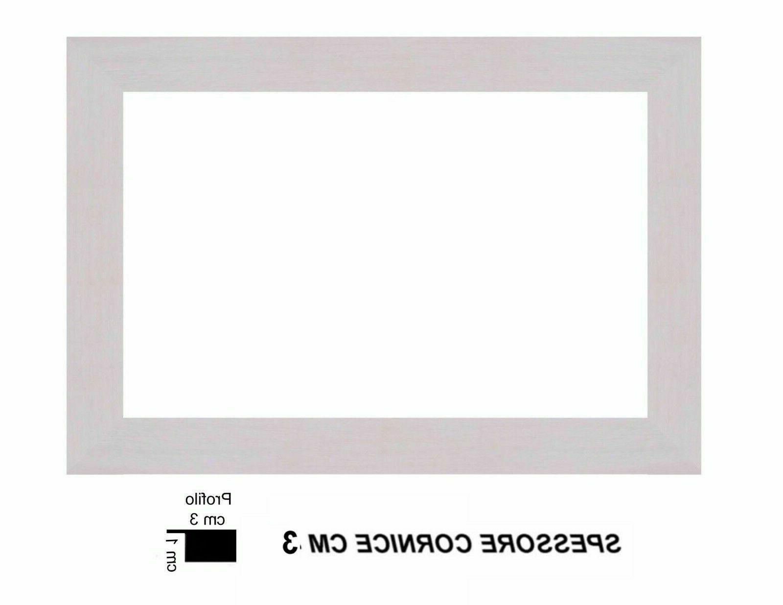 cornice in legno bianca matta spess front
