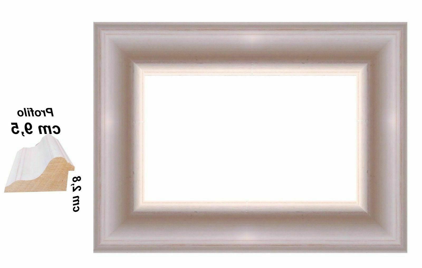cornice in legno bianca opaca stile shabby