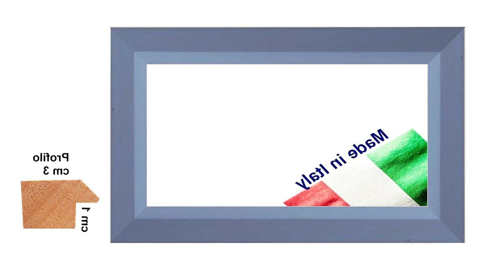 cornice in legno blu avio per foto