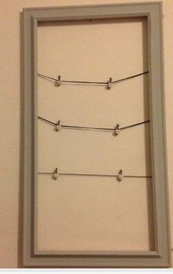 Cornice in legno da muro, portafoto con mollettine dimension