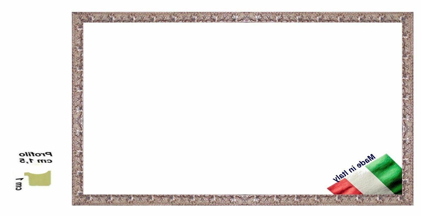 cornice in legno in argento antico per