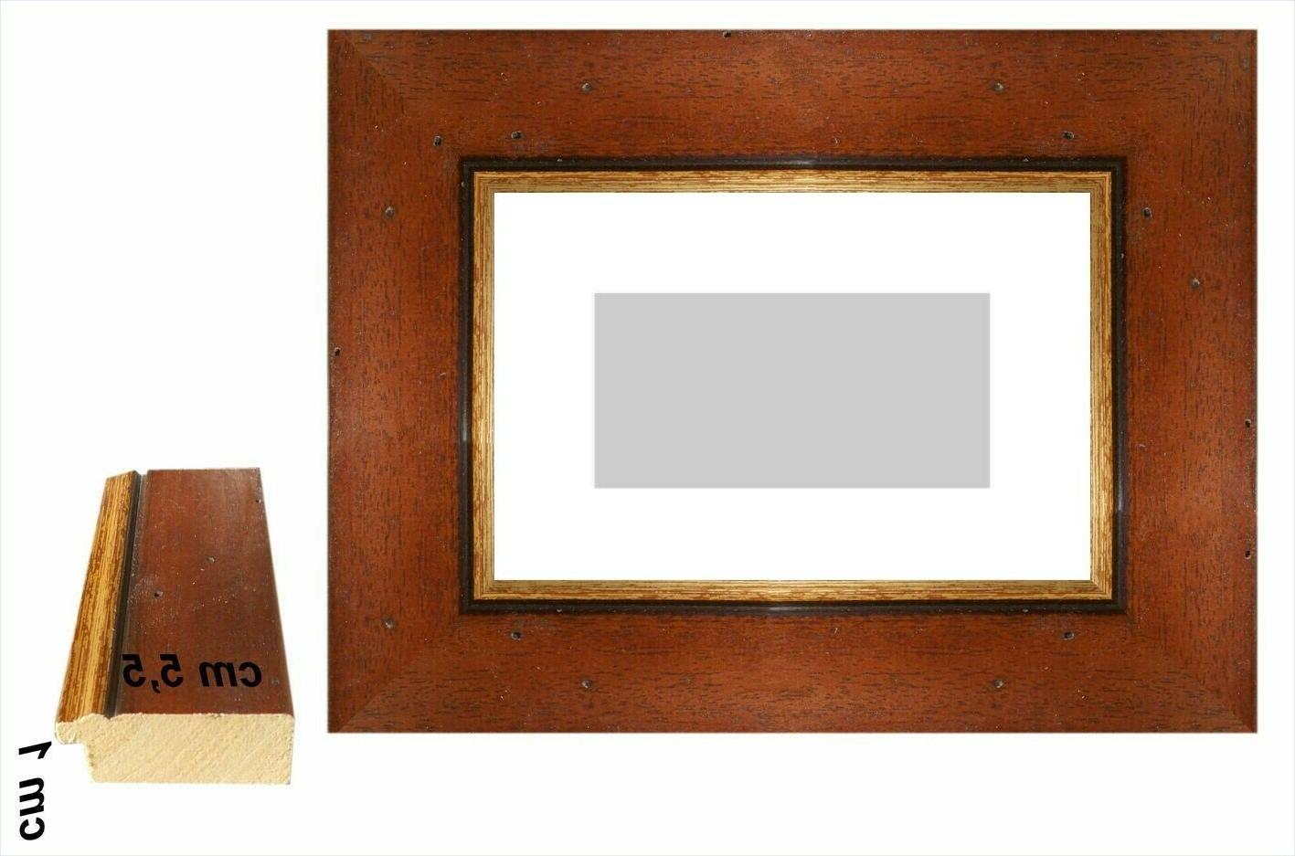cornice in legno noce antico filo oro
