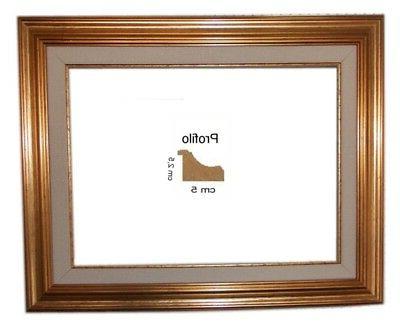 cornice in legno oro con pass per