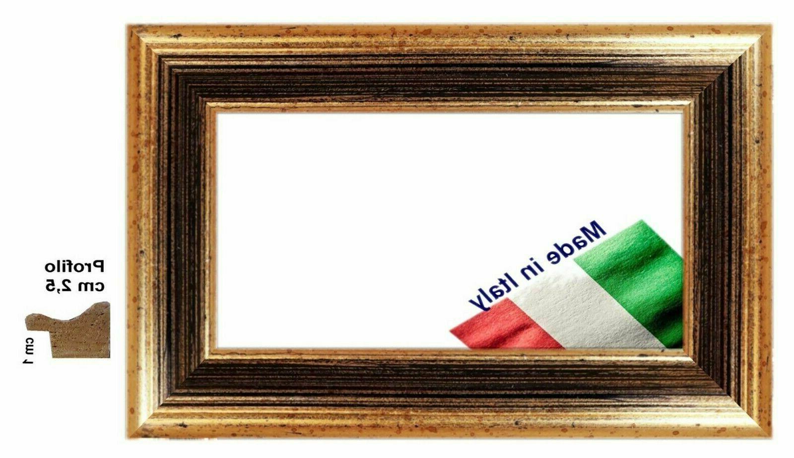 cornice in legno oro e nero per