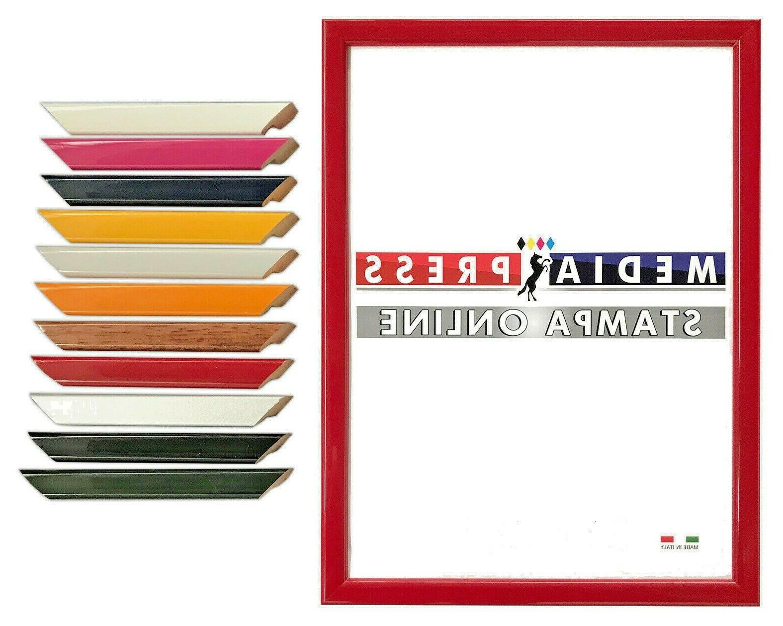 cornice legno bomberino lucido con vetro poster