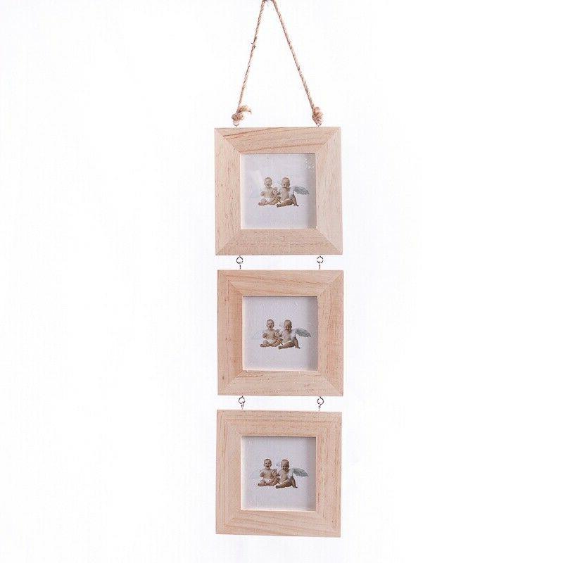 cornice legno grezzo 3 foto portafoto decorare