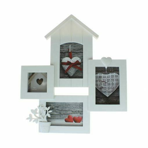 cornice multifoto casa 4 foto bianco