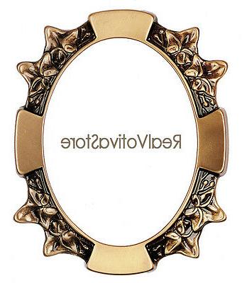 cornice ovale in bronzo decorata mod edera