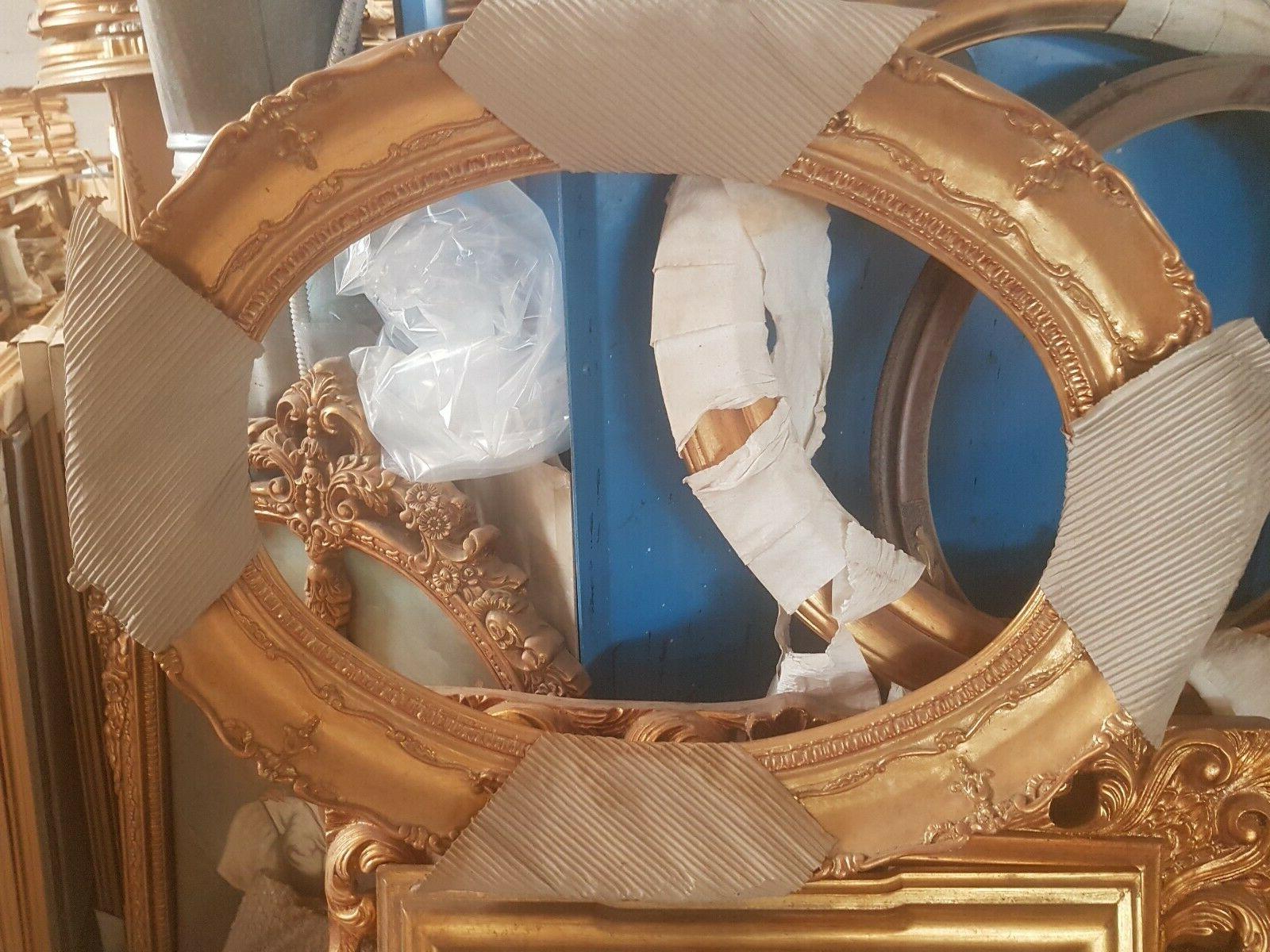 cornice ovale in legno oro foglia per