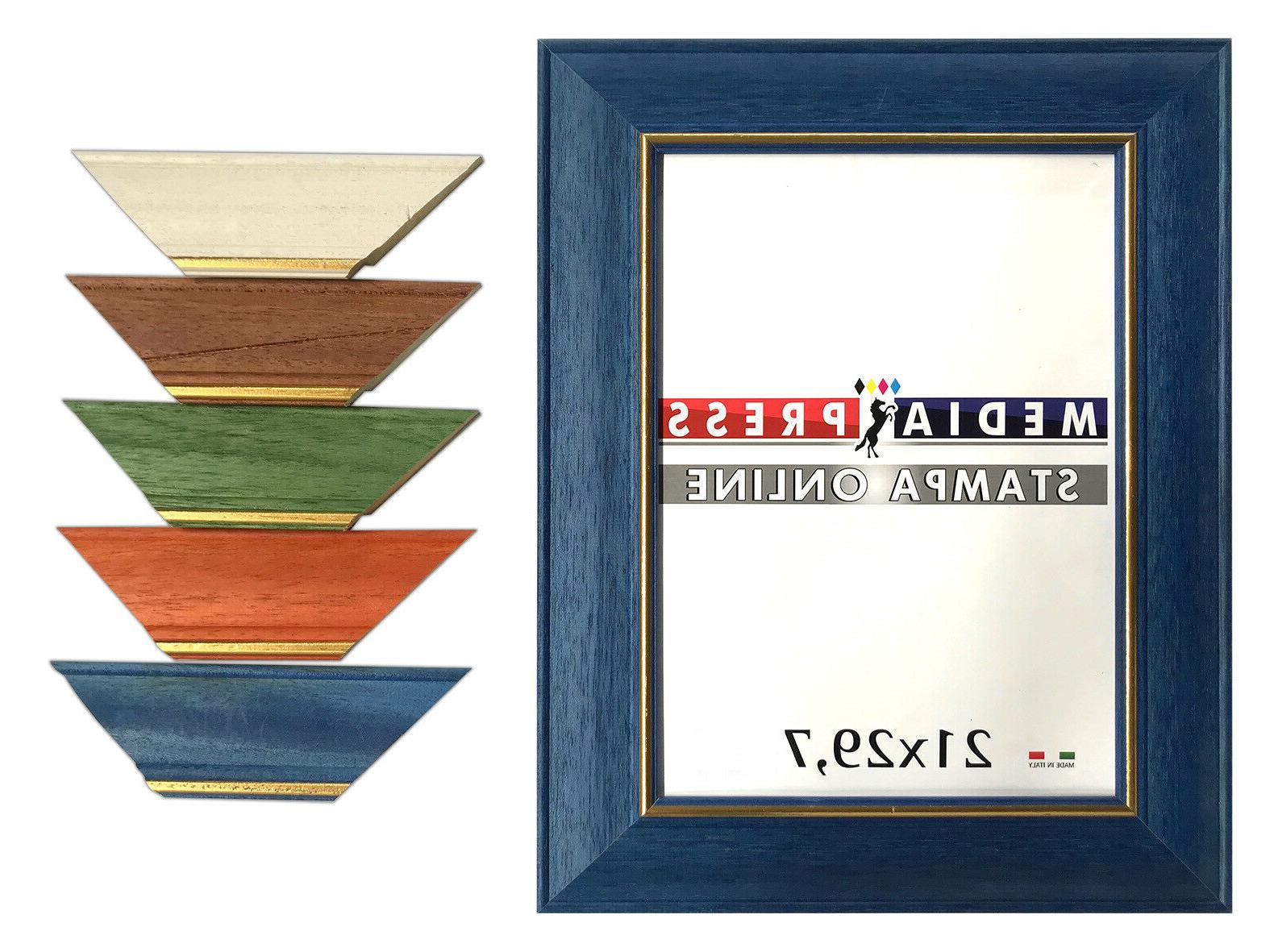 cornice parete legno arte povera profilo oro