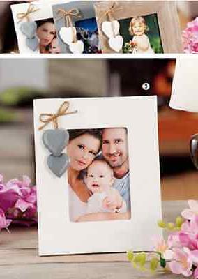 cornice porta foto in legno shabby con