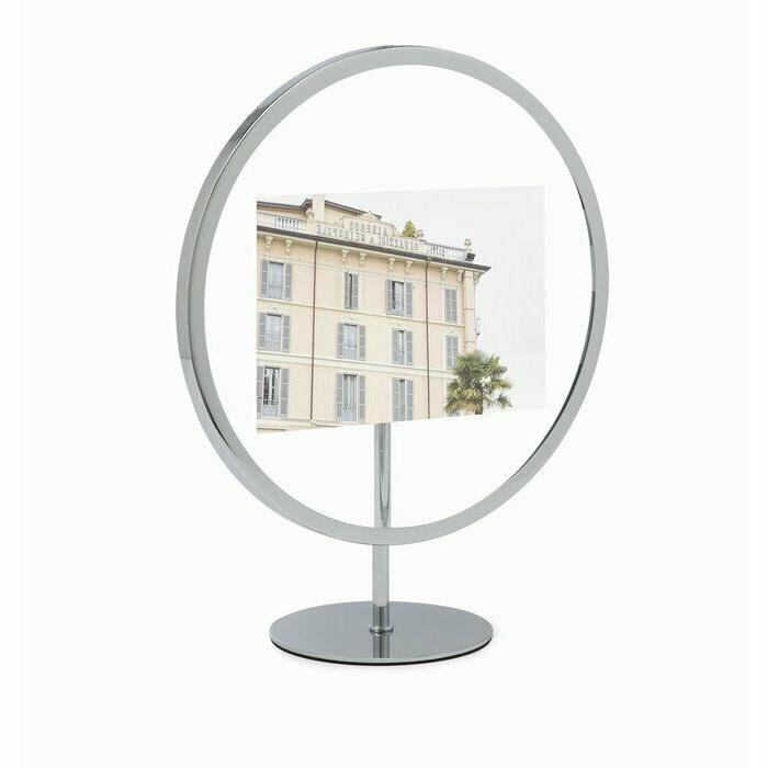 cornice portafoto 10x15 tavolo parete infinity chrome