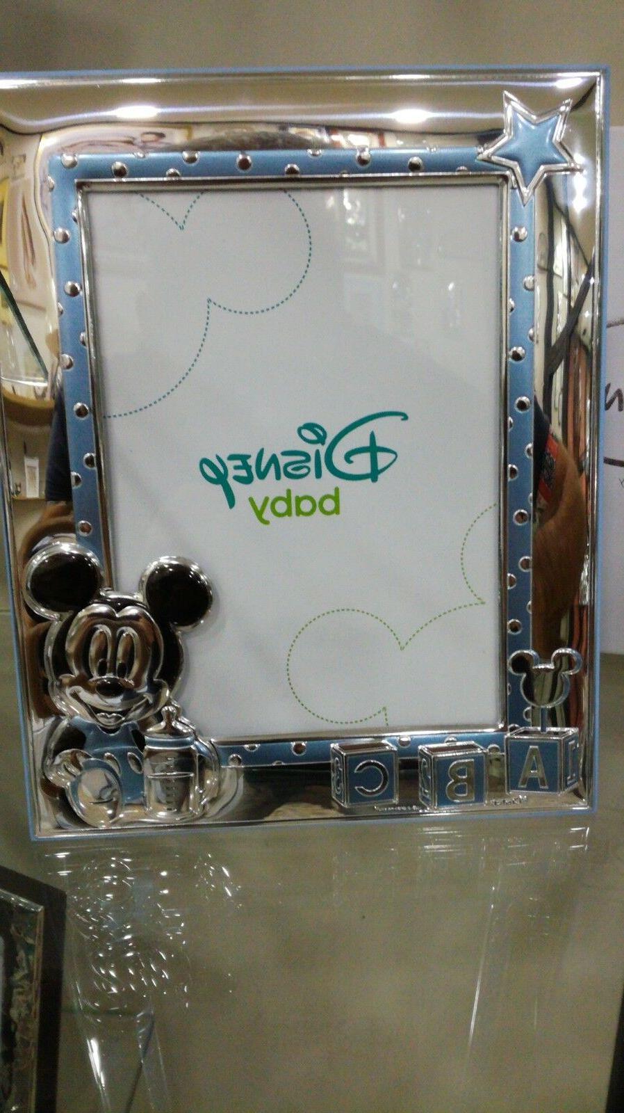 cornice portafoto argento baby disney topolino cubi