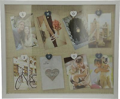 cornice portafoto bacheca shabby chic 8 posti
