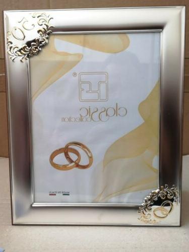 cornice portafoto barocco di matrimonio 50 argento