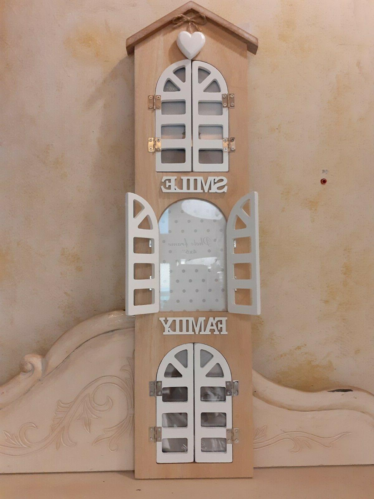 cornice portafoto casina con finestre smile family