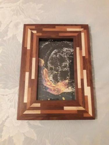 cornice portafoto da parete in legno stile