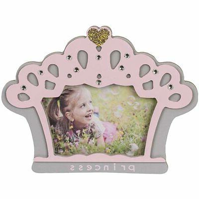 cornice portafoto da tavolo corona legno glitter