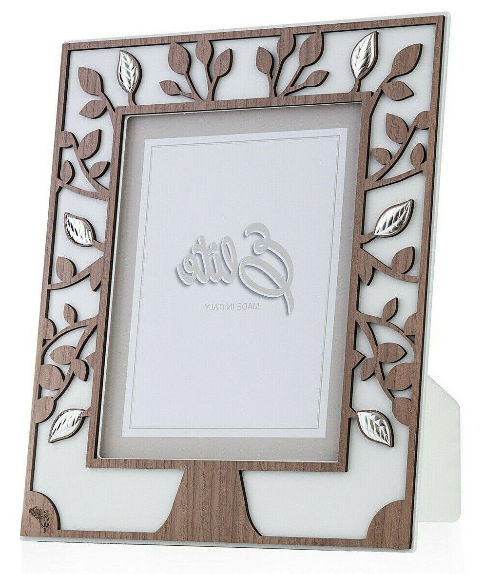 cornice portafoto in argento foto legno laserato