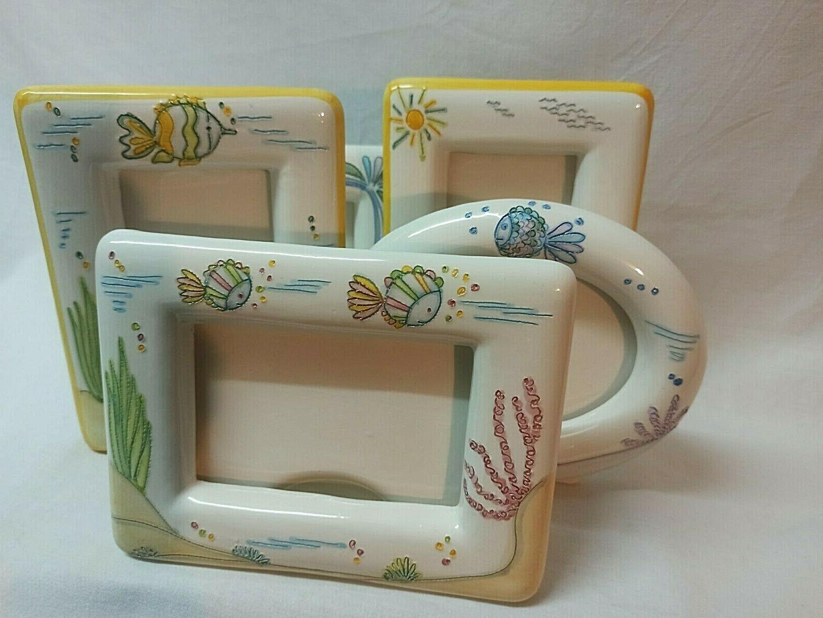 cornice portafoto in ceramica artistica terra e