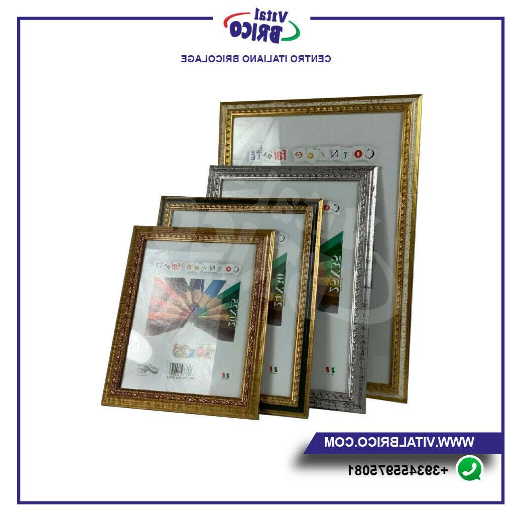 cornice portafoto in legno motivo a treccia