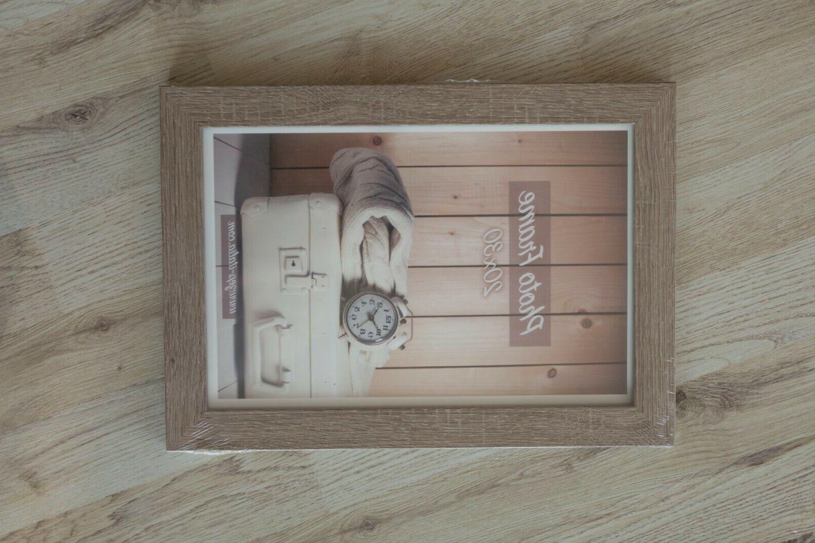 cornice portafoto in legno shabby marrone da