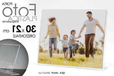 cornice portafoto in plastica trasparente orizzontale 30x21