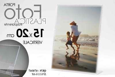 cornice portafoto in plastica trasparente verticale 15x20
