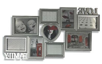 cornice portafoto love family in pvc argento