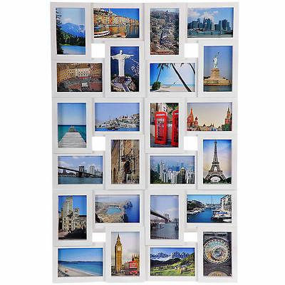cornice portafoto multiplo parete bianco in pvc