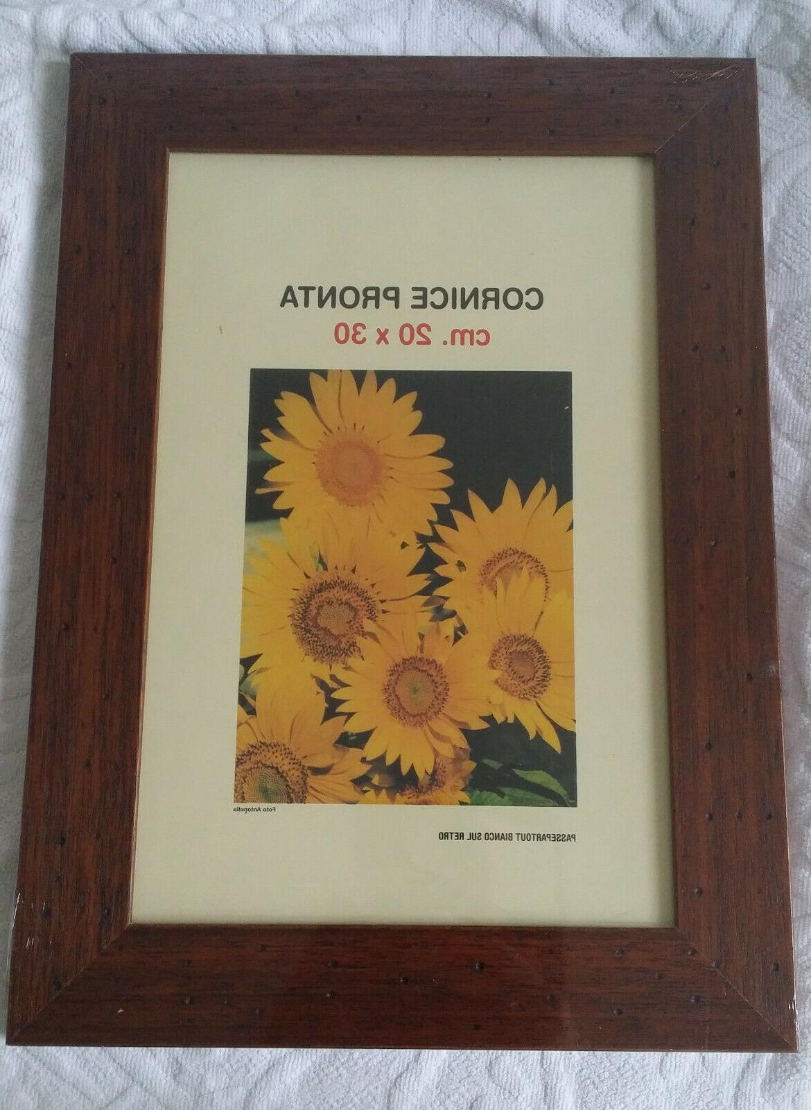 cornice portafoto nuova in legno con passepartout