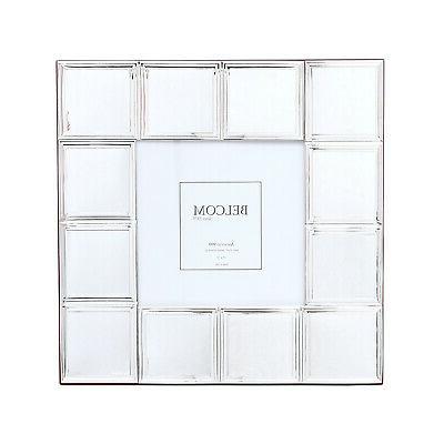 cornice quadretti con argento miro silver per