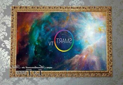 cornice televisore smart tv traforata stile barocco