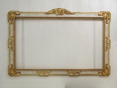 cornice tv 55 pollici in legno panna