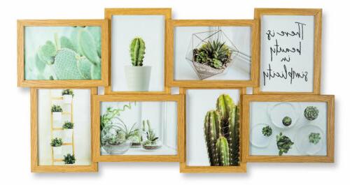 cornici collage 68x36cm 8 foto 13x18 rovere