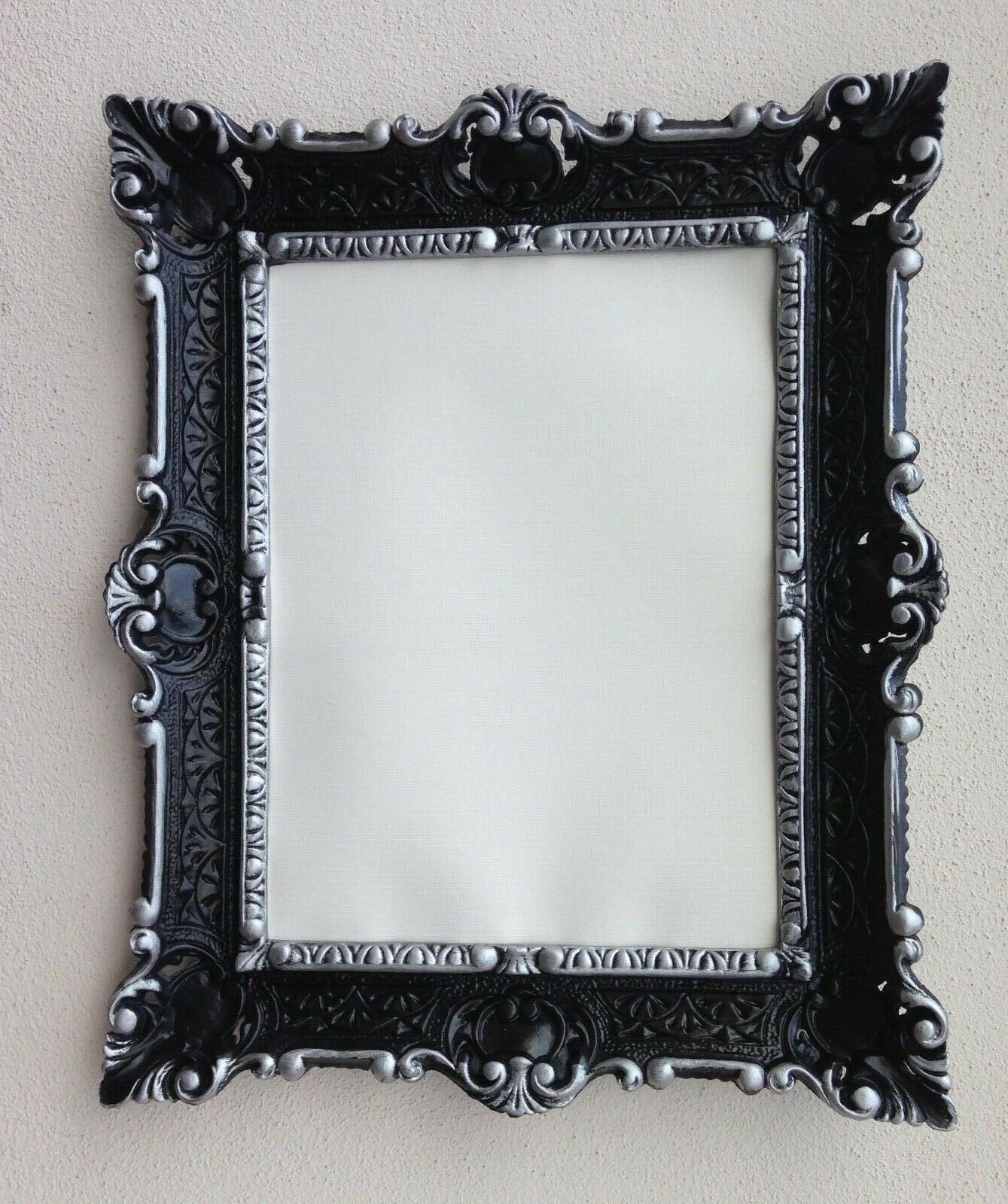 cornici nero argento barocco quadro specchio cornice